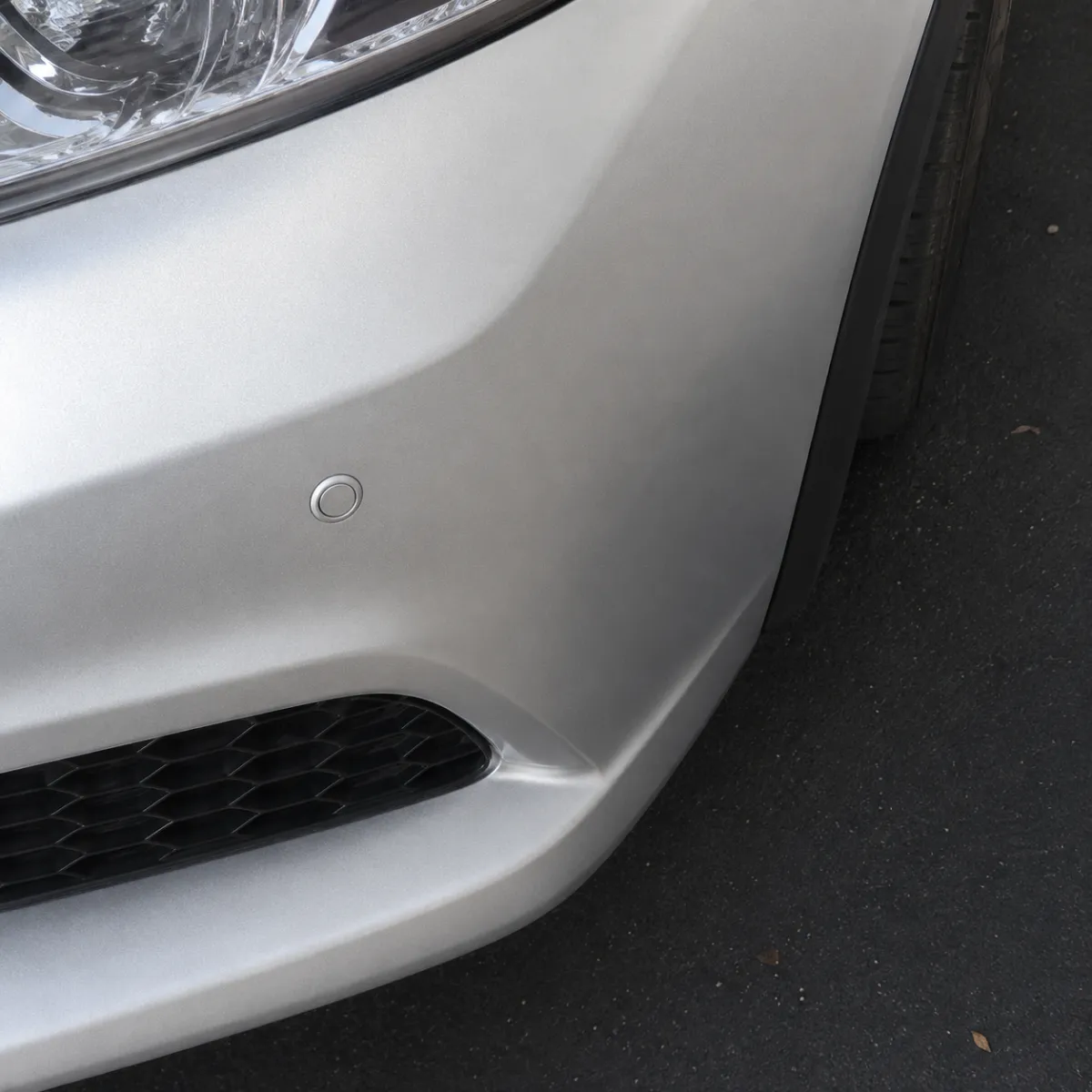After, the bumper repaired and matched to the factory colour