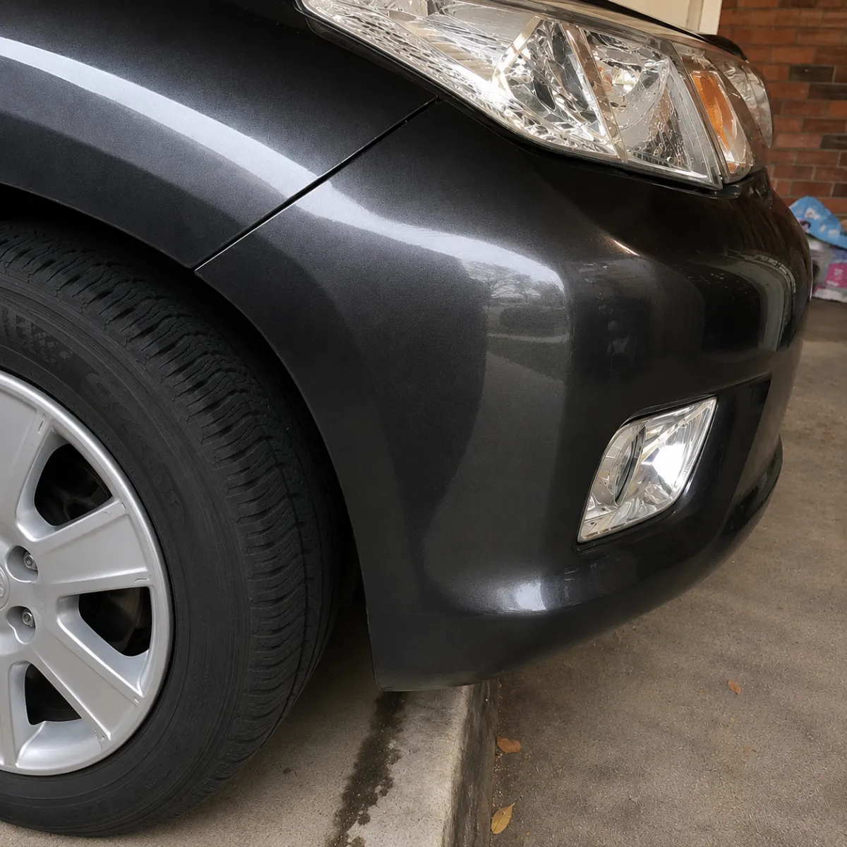After, repaired and matched to the factory colour